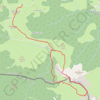 Pic d'orhy par le chemin des palombières et par les crêtes GPS track, route, trail