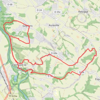 Goyrans - Clermont-le-Fort GPS track, route, trail
