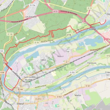 De Gare à Gare Oissel-Saint Aubin GPS track, route, trail