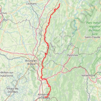 Traversée du Revermont (Jura) GPS track, route, trail