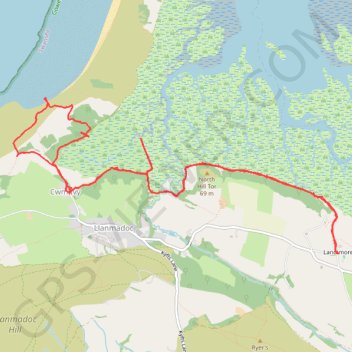 Llandimore Marsh GPS track, route, trail