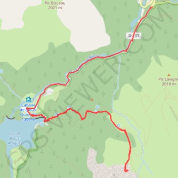 Vallon du Pic de Chérue GPS track, route, trail