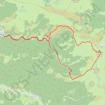 Montagne d'areng GPS track, route, trail