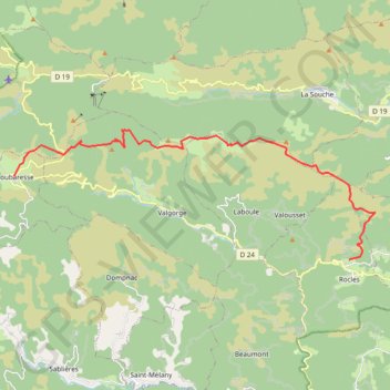 Ardèche Tour du Tanargue Labouresse - Le Jal GPS track, route, trail
