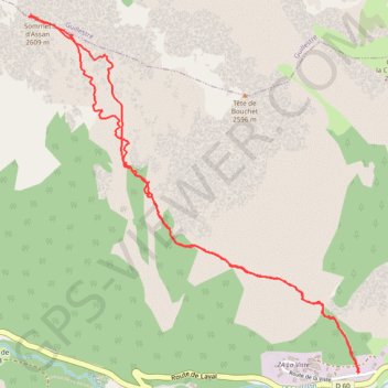 Sommet d'Assan GPS track, route, trail