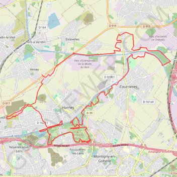 Rando de la Saint-Valentin, Annay-sous-Lens GPS track, route, trail