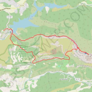 Montagne Sainte Victoire - Croix de Provence GPS track, route, trail