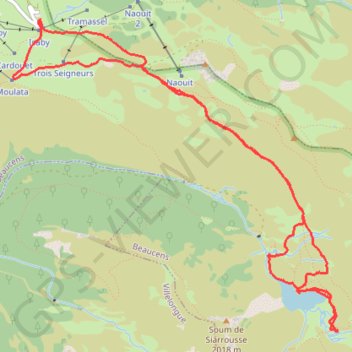 Pyrénées - Lac de Issaby GPS track, route, trail