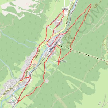 Boucle autour de Vallorcine GPS track, route, trail