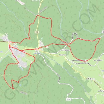 Le Bessat GPS track, route, trail