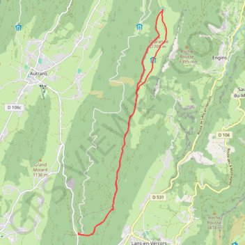 Les Crêtes de la Molière GPS track, route, trail