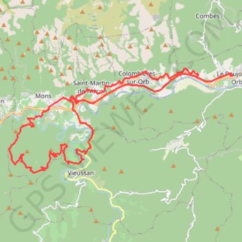 Poujol-sur-Orb à Cornas et Tarrassac GPS track, route, trail