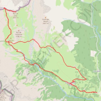 Petit Col de la Roue - Roc de Jany GPS track, route, trail