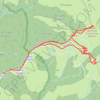 G3a CAMP D'ARGENT - L'AUTHION GPS track, route, trail