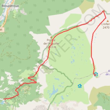 Le Grand Galbert par le Chalet de la Barrère et la Cime Chalvine GPS track, route, trail