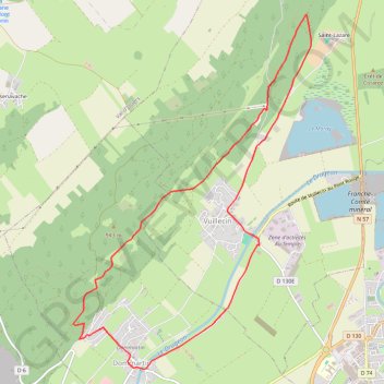 Les Monts D'Arlier - Domartin GPS track, route, trail