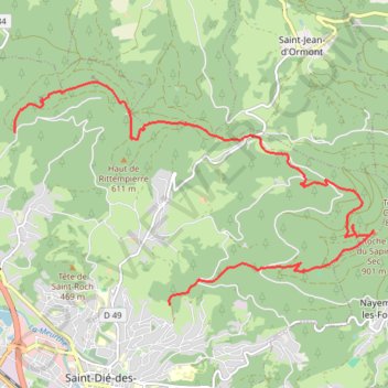 Saint Dié GPS track, route, trail