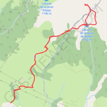 Cabane Sedars et d'Aline GPS track, route, trail