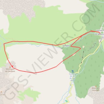 Montagne du Sambuis GPS track, route, trail