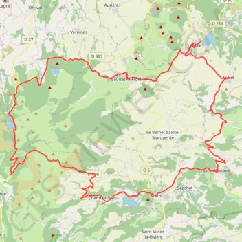 Rondo Aydat Col de la Croix Morand GPS track, route, trail