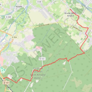 De Saint-Amand-les-Eaux à Bruille GPS track, route, trail