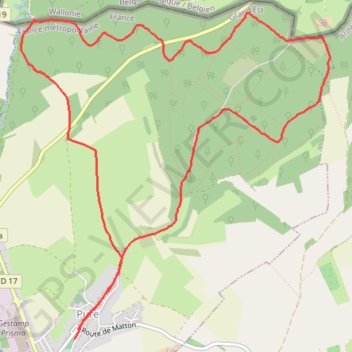 Randonnée à PURE (frontière belge) GPS track, route, trail