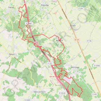 Berneuil 35 kms GPS track, route, trail