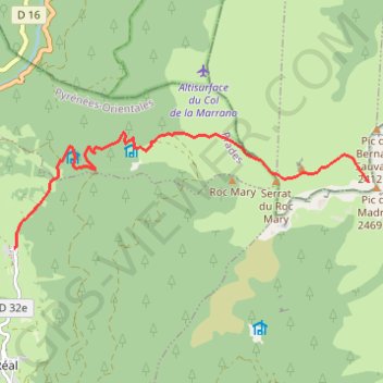 Le Madres GPS track, route, trail