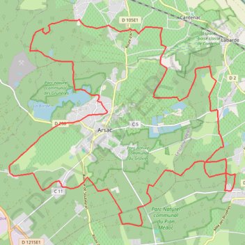 Arsac Labarde GPS track, route, trail