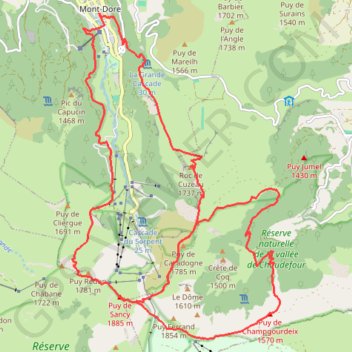 Vallées du Mont Dore et de Chaudefour - Mont-Dore GPS track, route, trail