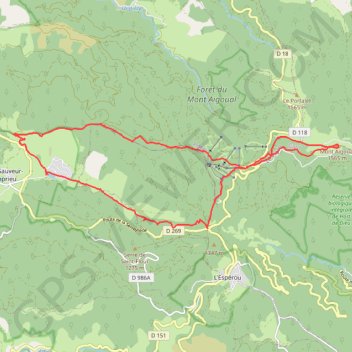 De Camprieu au Mont Aigoual GPS track, route, trail