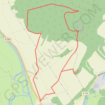 Les Bois Secs - Dieue-sur-Meuse GPS track, route, trail