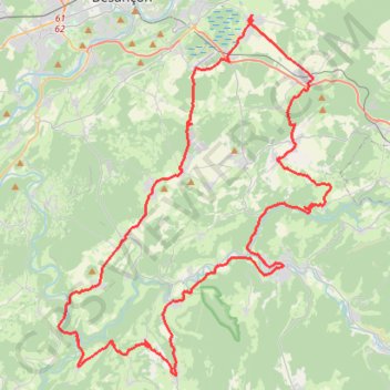 Saône - Lizine - Cléron GPS track, route, trail