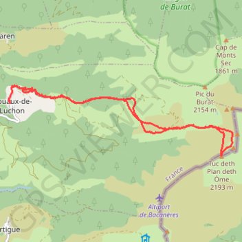 Pic de Bacanère GPS track, route, trail
