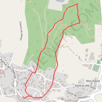 Circuit de Vézénobres - Nord GPS track, route, trail