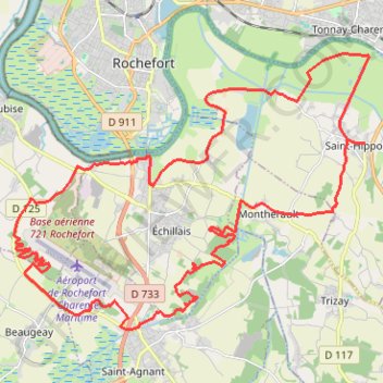 St Hippolyte Echillais 40 kms GPS track, route, trail