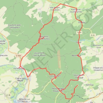 Verdun Champ de Bataille - Vacherauville GPS track, route, trail