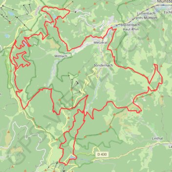 Ultra Trail des Marcaires 85 km GPS track, route, trail