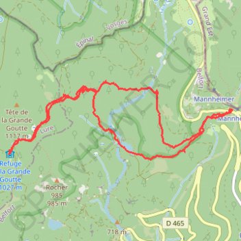 Ballon d'Alsace GPS track, route, trail