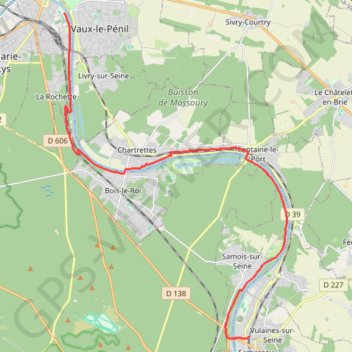 Melun - Samoreau GPS track, route, trail