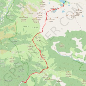 Vallée des merveilles à Sospel étape 1 GPS track, route, trail