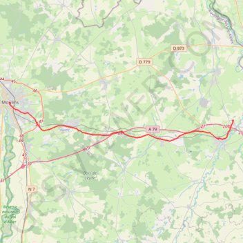 De l'Abbaye des Sept-Fonts à Moulins GPS track, route, trail