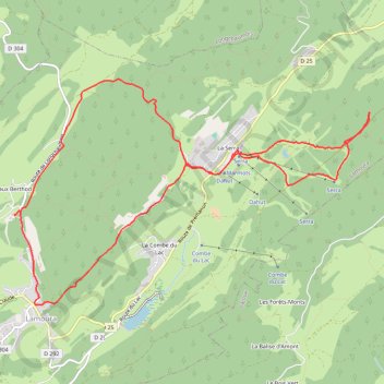 Lamoura - Les Auvernes GPS track, route, trail