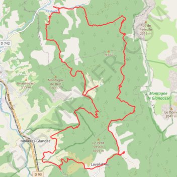 Les Balcons du Glandasse - Valcroissant GPS track, route, trail