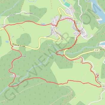 La Ferme aux Cabris, parcours de l'agriculture BIO - Les Noës GPS track, route, trail