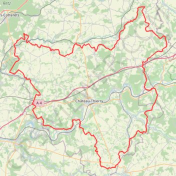 Tour de l'Omois (Aisne, Marne, Oise) GPS track, route, trail