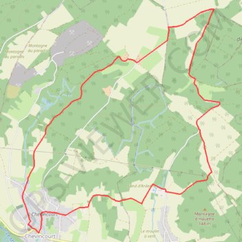 Boucle de la Cense - Chevincourt GPS track, route, trail