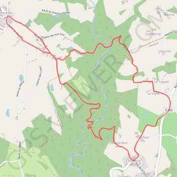 La Tine - Lascaux - Pays Vézère Auvézère GPS track, route, trail
