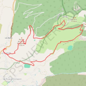 Le sommet du Lachens GPS track, route, trail