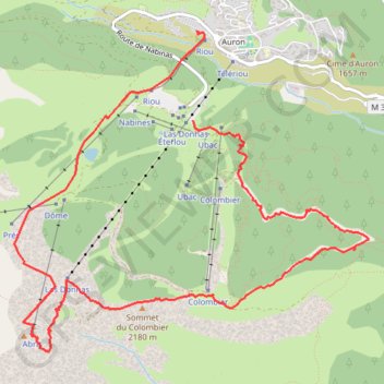 Rando à Auron GPS track, route, trail